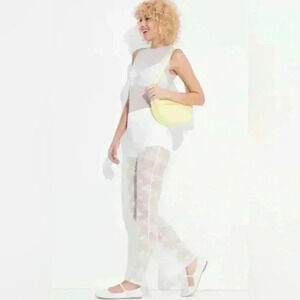 🆕White Mesh Lace Pants